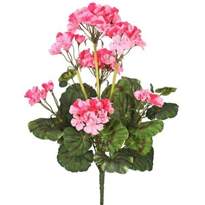 Artificial Geranium Bush (20) Pink