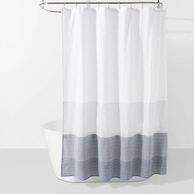 Nautical Shower Curtain Ombre Blue
