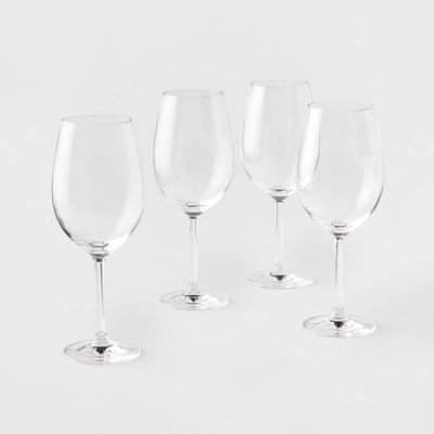 4pk Geneva Crystal 17.1oz Wine Glasses White