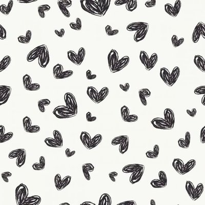 Sketched Hearts Peel And Stick Wallpaper