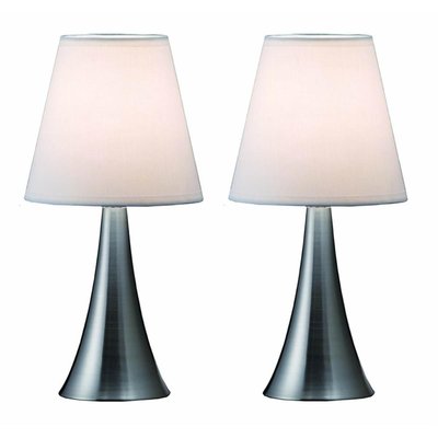 Two Pack Mi Touch Table Lamp Set With White Shades